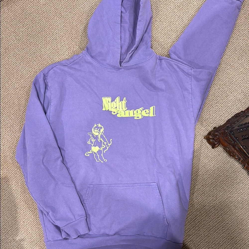 Boys Lie Purple Hoodie with Yellow Graphic